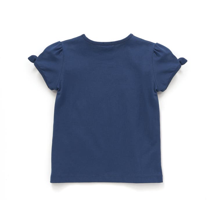 袖リボンフラワープリント天竺半袖Tシャツ(90~160cm) | BeBe | 詳細画像8 