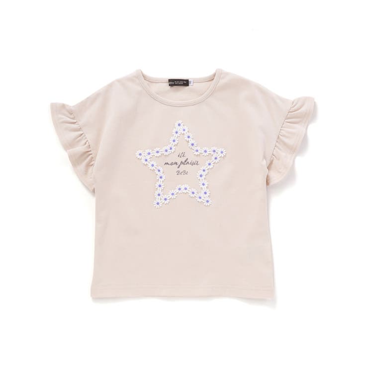【WEB限定】お花レース星フリル天竺半袖Tシャツ(100~140cm) | BeBe | 詳細画像10 
