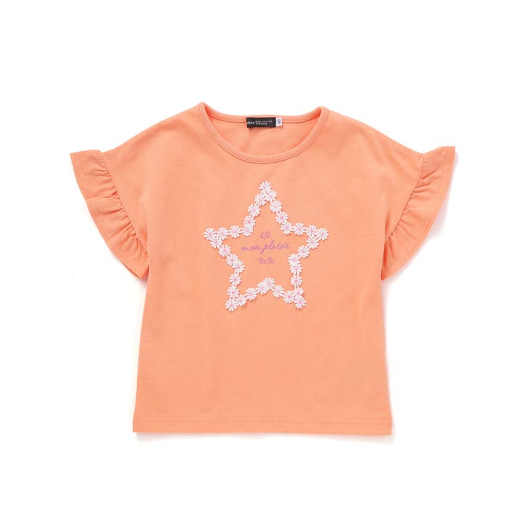 【WEB限定】お花レース星フリル天竺半袖Tシャツ(100~140cm) | BeBe | 詳細画像8 