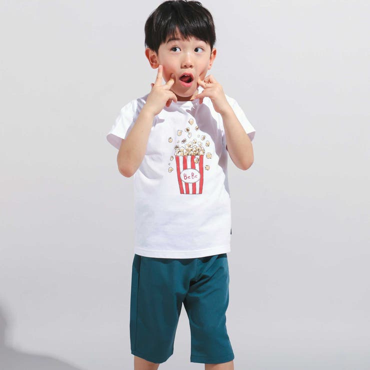 【WEB限定】ポップコーンプリント天竺半袖Tシャツ(100~140cm) | BeBe | 詳細画像3 