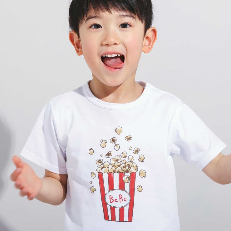 【WEB限定】ポップコーンプリント天竺半袖Tシャツ(100~140cm) | BeBe | 詳細画像4 