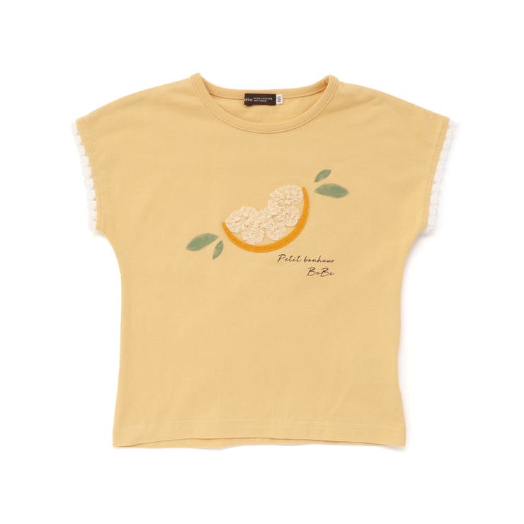 立体オレンジモチーフフリンジ半袖Tシャツ(90~150cm) | BeBe | 詳細画像11 