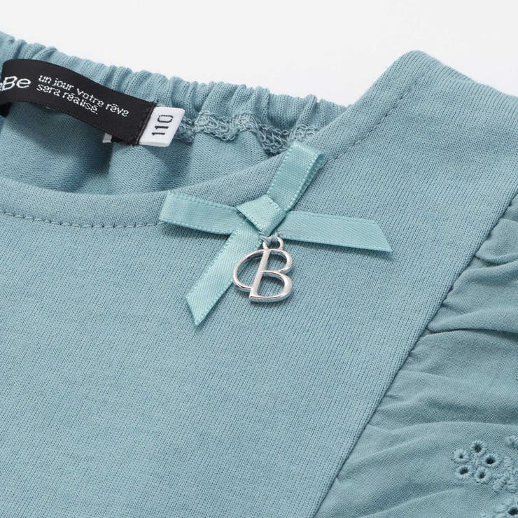 肩フリルレース天竺ノースリーブTシャツ(90~150cm) | BeBe | 詳細画像13 