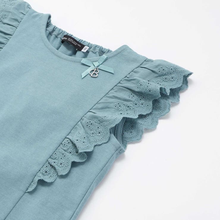 肩フリルレース天竺ノースリーブTシャツ(90~150cm) | BeBe | 詳細画像14 