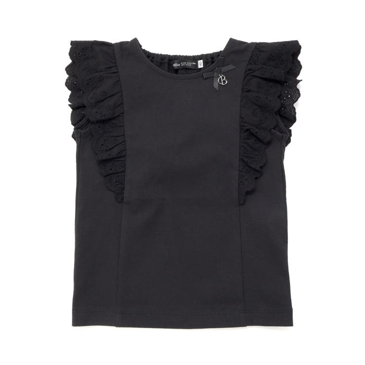 肩フリルレース天竺ノースリーブTシャツ(90~150cm) | BeBe | 詳細画像7 