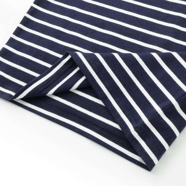 リーフ柄ボーダー切り替え天竺半袖Tシャツ(90~150cm) | BeBe | 詳細画像14 