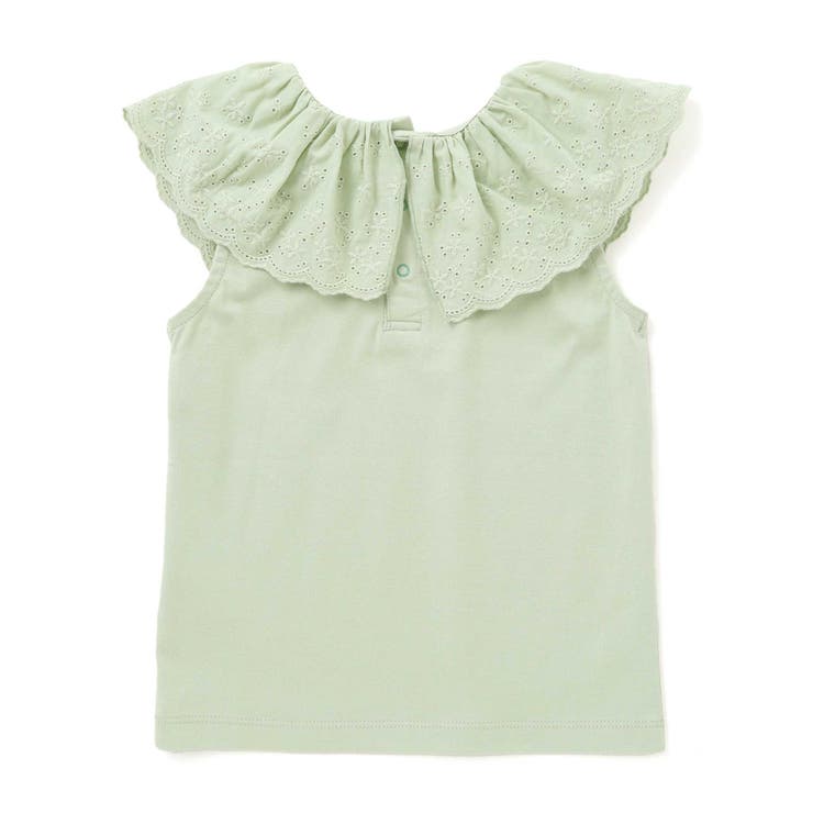 スカラップレースフリルカラー天竺ノースリーブTシャツ(90~150cm) | BeBe | 詳細画像13 