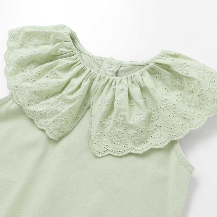 スカラップレースフリルカラー天竺ノースリーブTシャツ(90~150cm) | BeBe | 詳細画像14 