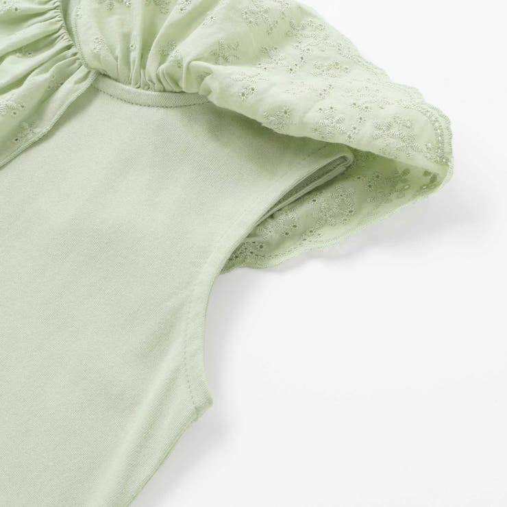 スカラップレースフリルカラー天竺ノースリーブTシャツ(90~150cm) | BeBe | 詳細画像16 