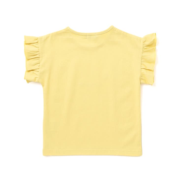 ちょうちょモチーフFLEURロゴ天竺フリル袖Tシャツ(90~160cm) | BeBe | 詳細画像12 