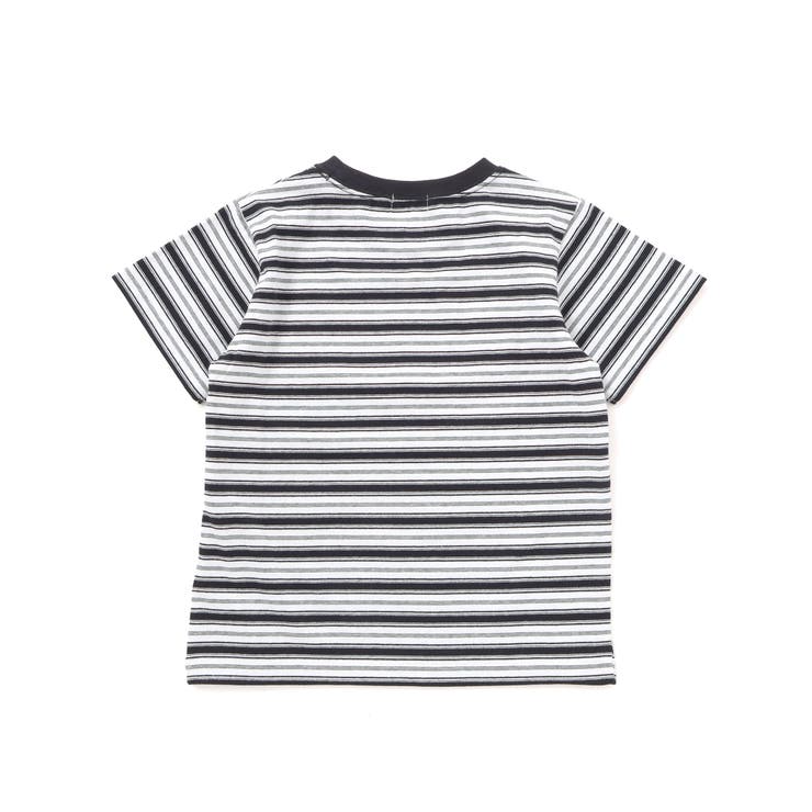 自転車プリントマルチボーダー天竺半袖Tシャツ(90~160cm) | BeBe | 詳細画像6 