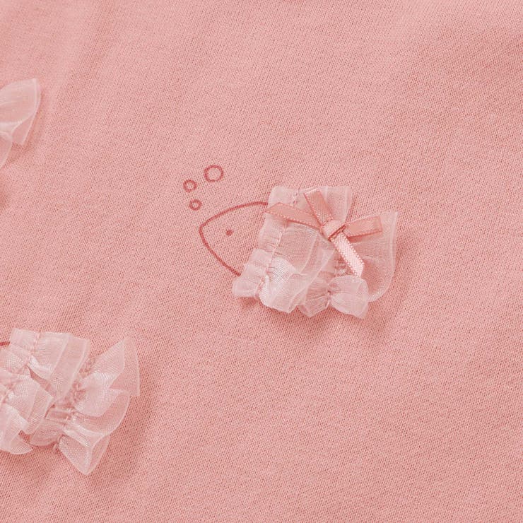 【 速乾 】フリルおさかなモチーフ天竺パフスリーブTシャツ(90~150cm) | BeBe | 詳細画像12 