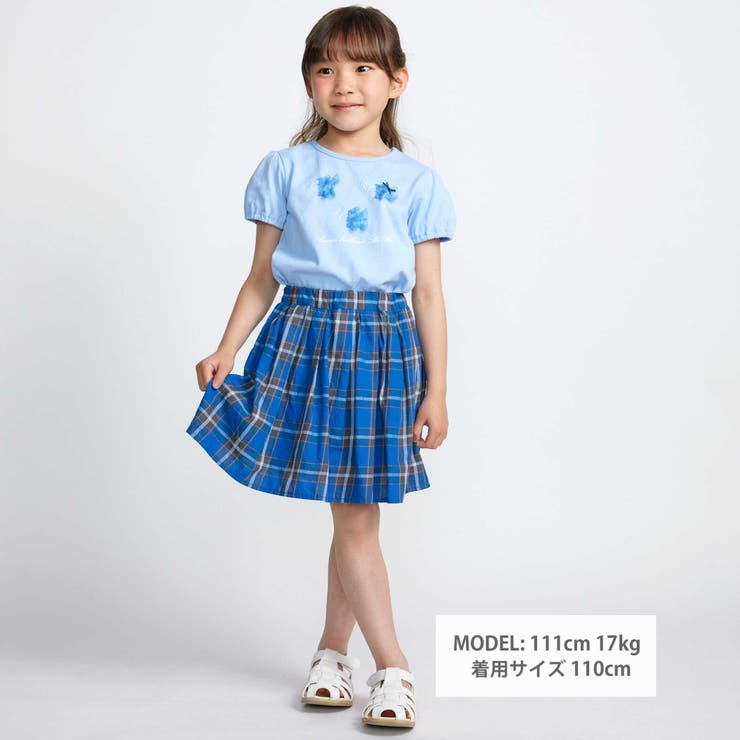 【 速乾 】フリルおさかなモチーフ天竺パフスリーブTシャツ(90~150cm) | BeBe | 詳細画像2 