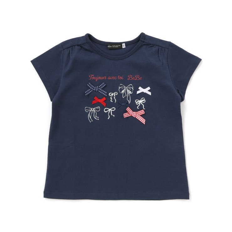 リボンいっぱい半袖天竺Tシャツ(90~150cm) | BeBe | 詳細画像3 