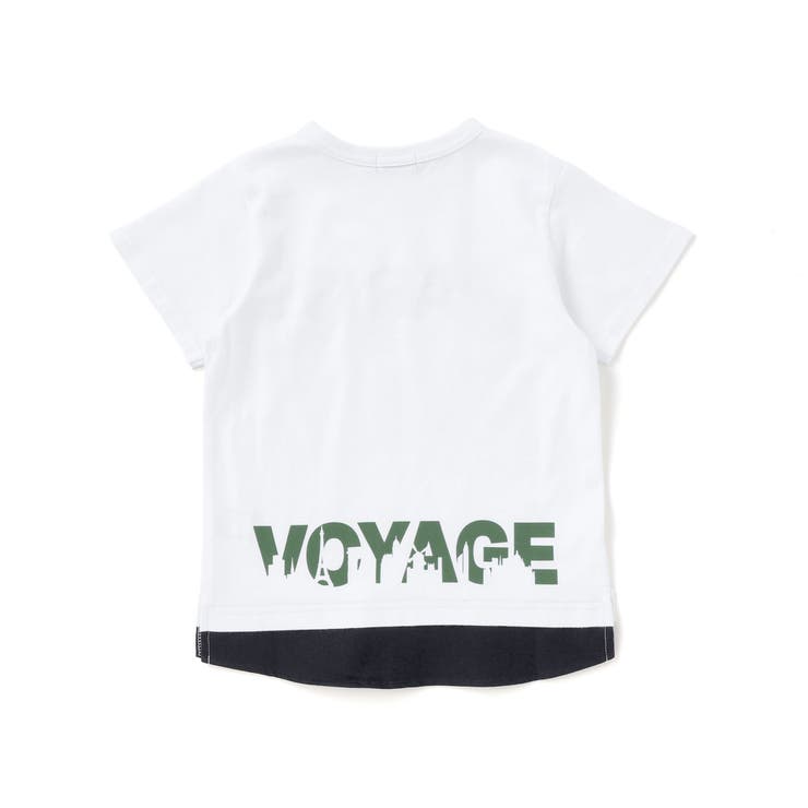 PARISチェックロゴレイヤード風天竺半袖Tシャツ(90~150cm) | BeBe | 詳細画像8 