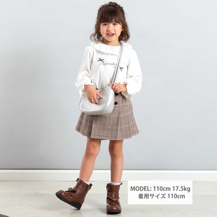 レースフリルカラース長袖Tシャツ(90~150cm) | BeBe | 詳細画像2 