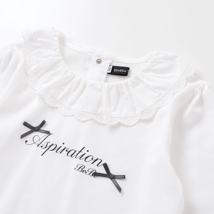 レースフリルカラース長袖Tシャツ(90~150cm) | BeBe | 詳細画像7 