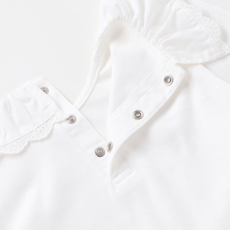 レースフリルカラース長袖Tシャツ(90~150cm) | BeBe | 詳細画像9 