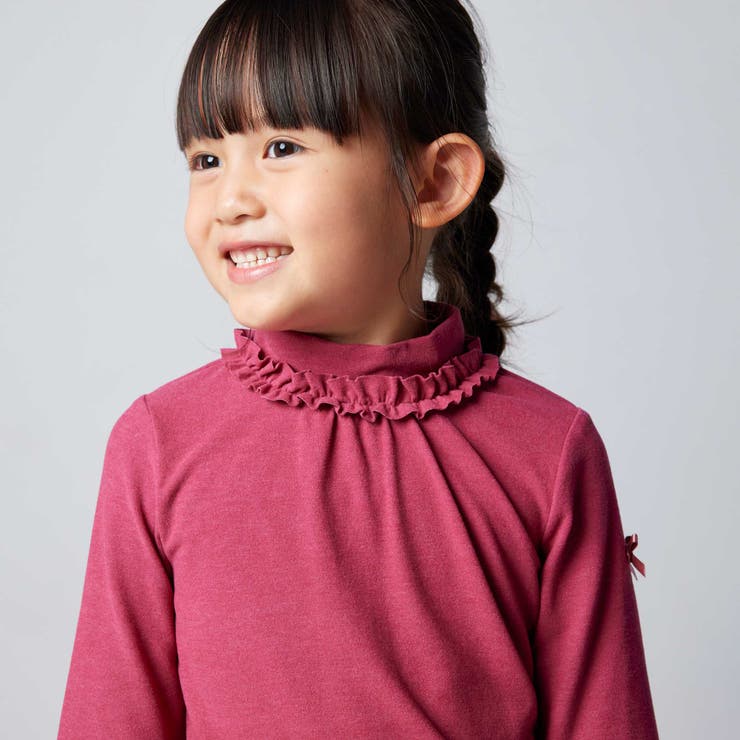 【日本製】ミップスウェードフリルハイネックTシャツ(80~150cm) | BeBe | 詳細画像3 