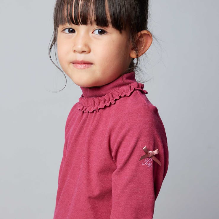 【日本製】ミップスウェードフリルハイネックTシャツ(80~150cm) | BeBe | 詳細画像4 