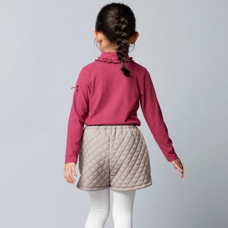 【日本製】ミップスウェードフリルハイネックTシャツ(80~150cm) | BeBe | 詳細画像5 