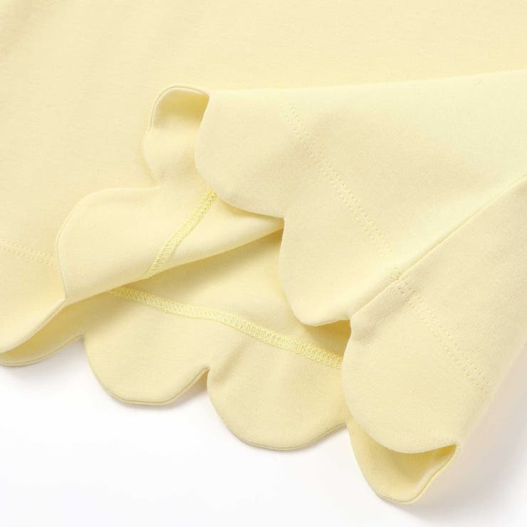 フラワーロゴ刺しゅうスカラップスムース長袖Tシャツ(90~150cm) | BeBe | 詳細画像11 