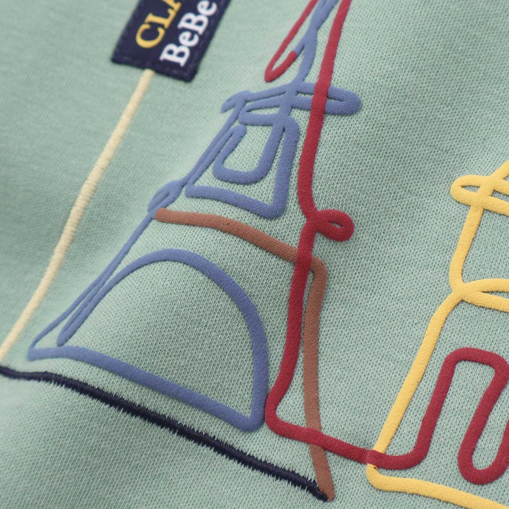 エッフェル塔プリントレイヤード風スムース長袖Tシャツ(90~150cm) | BeBe | 詳細画像11 