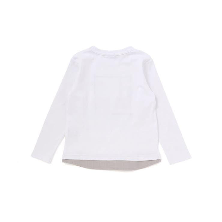 エッフェル塔プリントレイヤード風スムース長袖Tシャツ(90~150cm) | BeBe | 詳細画像6 