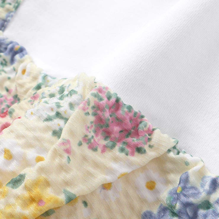 【お揃い】リップルマルシェフラワービスチェドッキング長袖Tシャツ(90~160c… | BeBe | 詳細画像14 