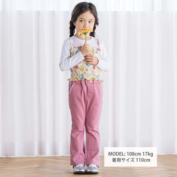 【お揃い】リップルマルシェフラワービスチェドッキング長袖Tシャツ(90~160c… | BeBe | 詳細画像2 