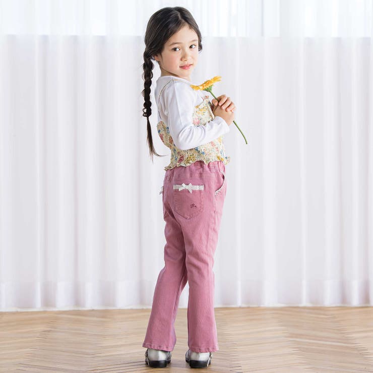 【お揃い】リップルマルシェフラワービスチェドッキング長袖Tシャツ(90~160c… | BeBe | 詳細画像3 