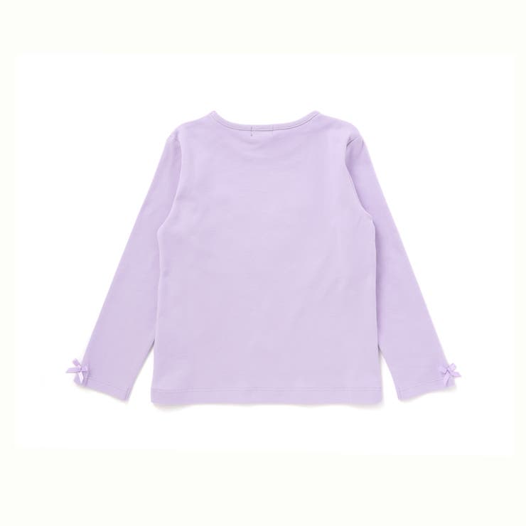 フラワーモチーフちょうちょ刺しゅうスムース長袖Tシャツ(80~150cm) | BeBe | 詳細画像6 