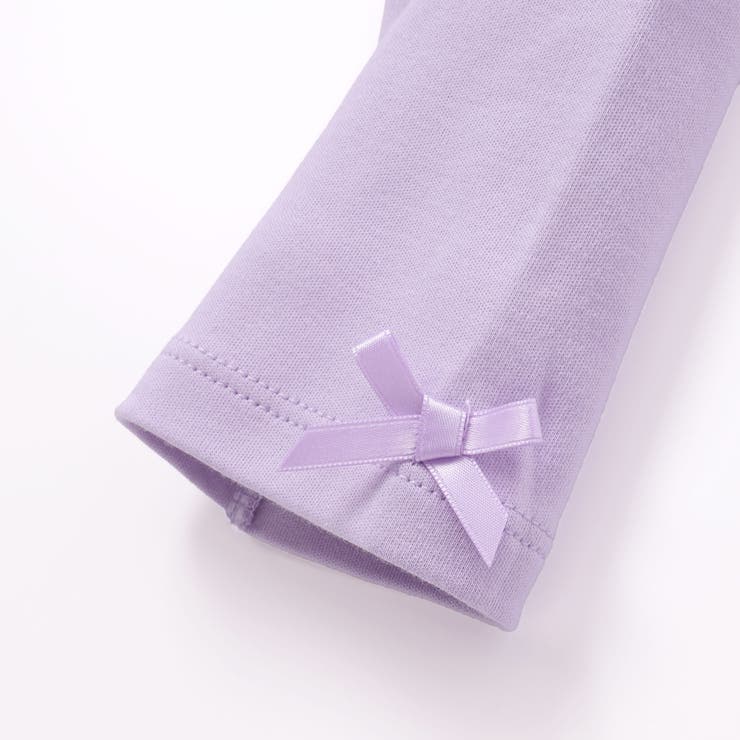 フラワーモチーフちょうちょ刺しゅうスムース長袖Tシャツ(80~150cm) | BeBe | 詳細画像8 