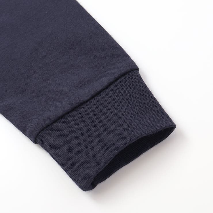 ラグラン編み立て襟付きロゴ刺しゅう長袖Tシャツ(90~150cm) | BeBe | 詳細画像14 