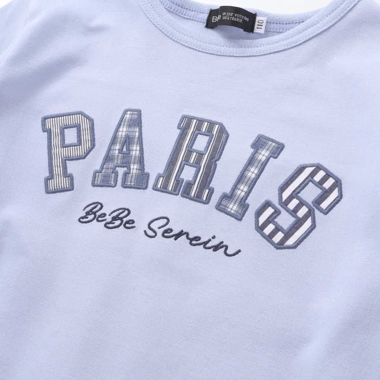 チェックスムース切り替えパッチロゴ長袖Tシャツ(90~160cm) | BeBe | 詳細画像10 