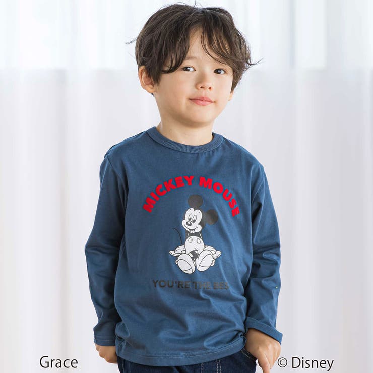 【Disney(ディズニー)】プリント天竺長袖Tシャツ(90~130cm) | BeBe | 詳細画像1 