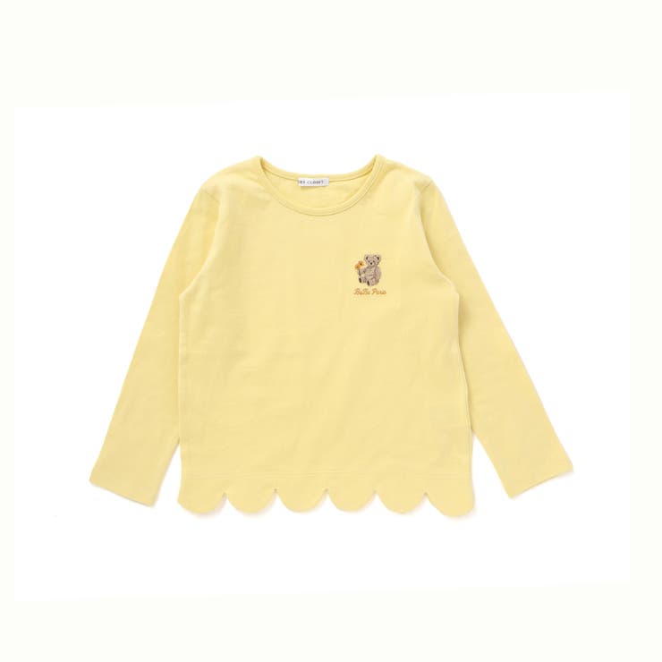 【抗菌防臭 UVカット】裾スカラップくま刺しゅう天竺長袖Tシャツ(90~130c… | BeBe | 詳細画像9 
