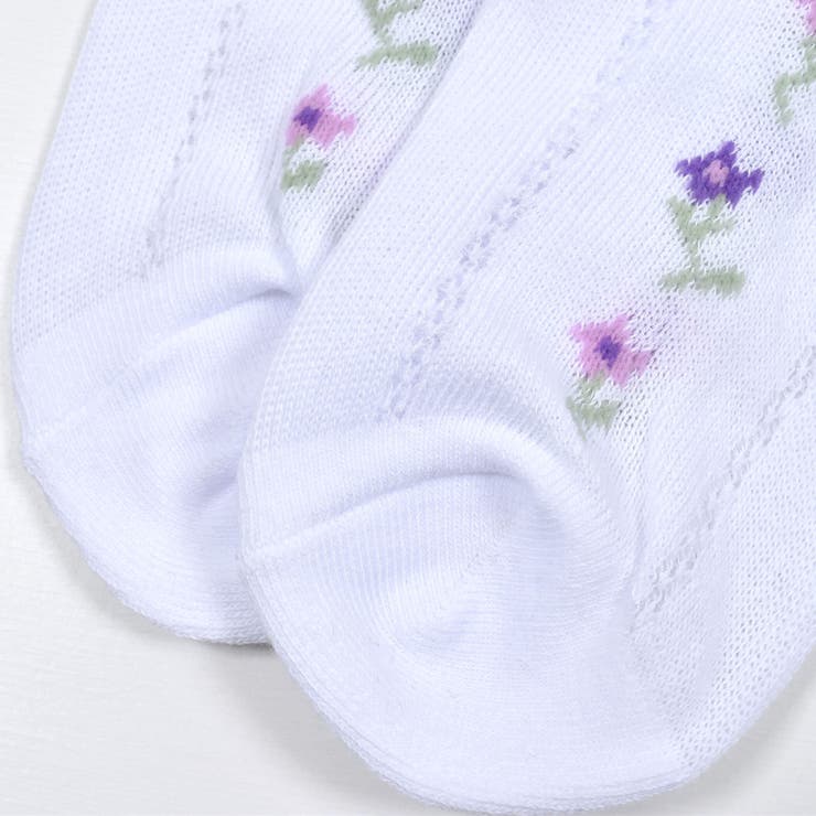 花柄チュール付きアンクルソックス(11~24cm) | BeBe | 詳細画像9 