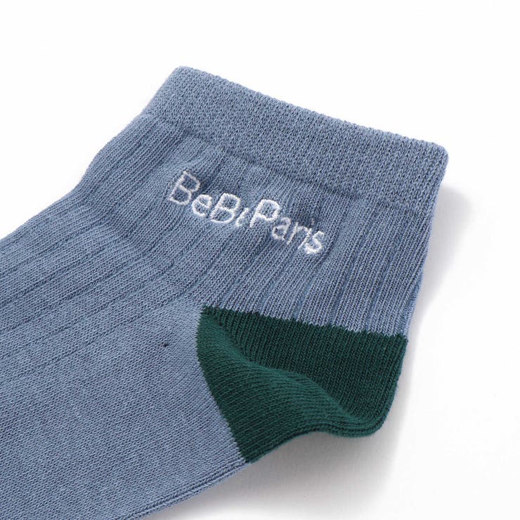 配色ロゴクルーリブソックス(11~24cm) | BeBe | 詳細画像2 