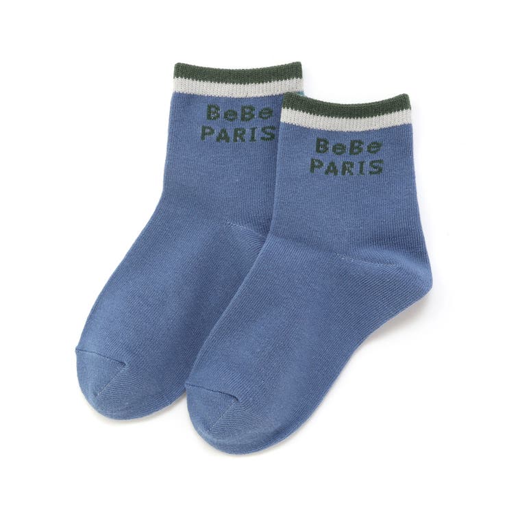 ブルー | トリコカラー配色クルーソックス(11~24cm) | BeBe
