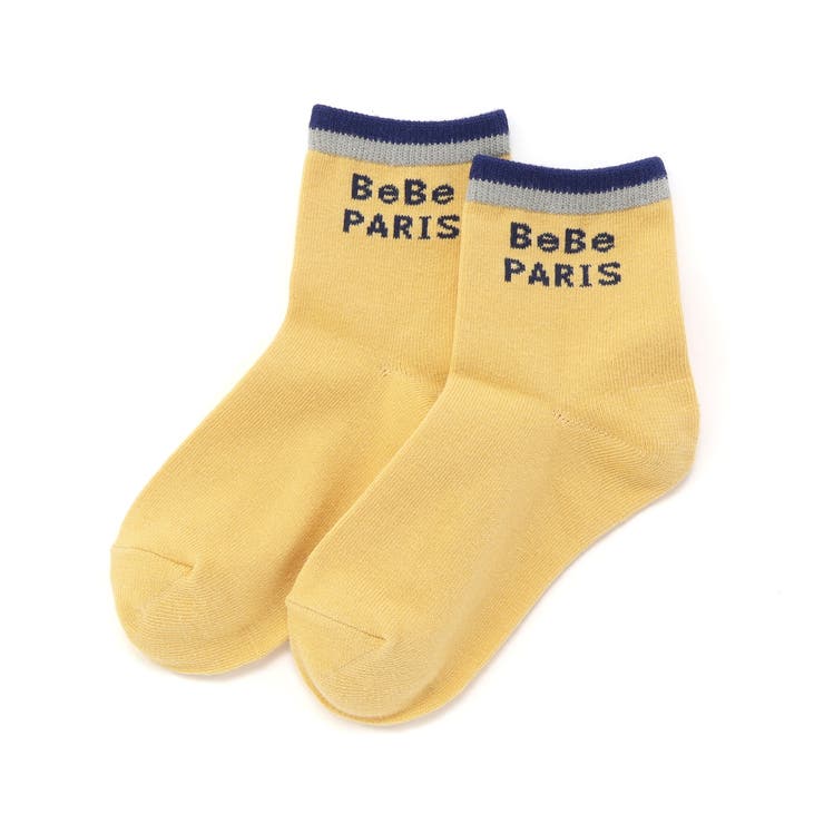 イエロー | トリコカラー配色クルーソックス(11~24cm) | BeBe