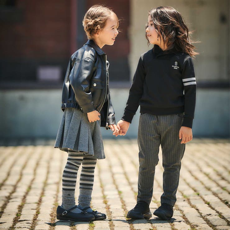 マルチボーダーレギンス+ショートルーズソックスセット(80~140cm) | BeBe | 詳細画像10 