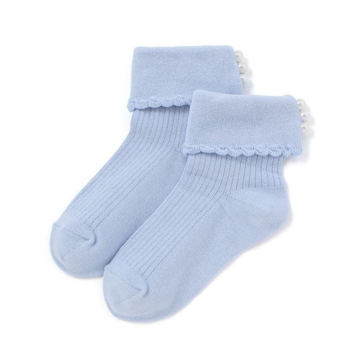パールモチーフ折り返しソックス(11~24cm) | BeBe | 詳細画像3 