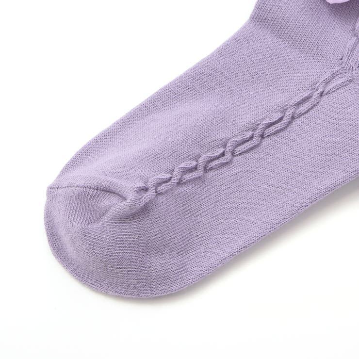 リボンモチーフケーブルラインクルーソックス(11~24cm) | BeBe | 詳細画像6 