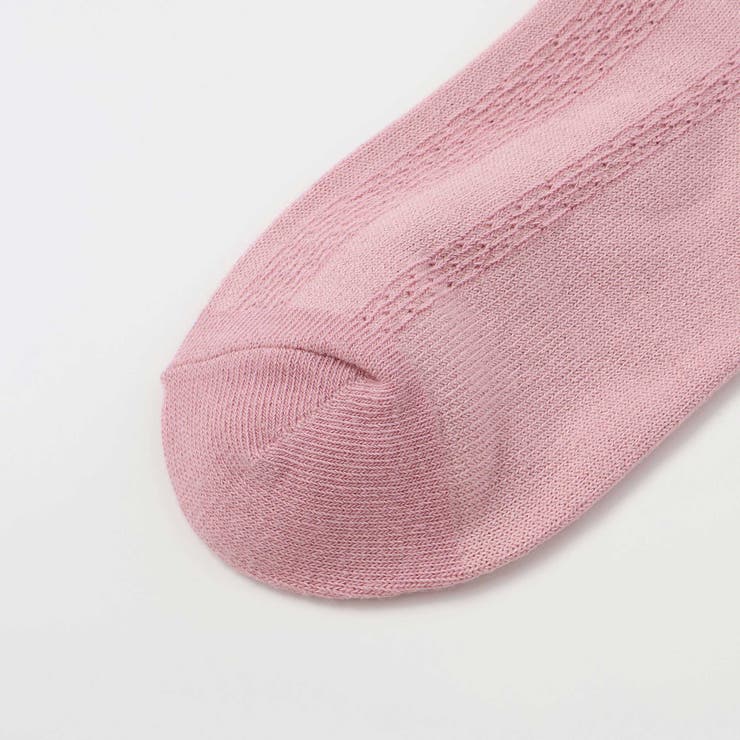 フラワー刺しゅう透かし編みクルーソックス(11~24cm) | BeBe | 詳細画像5 