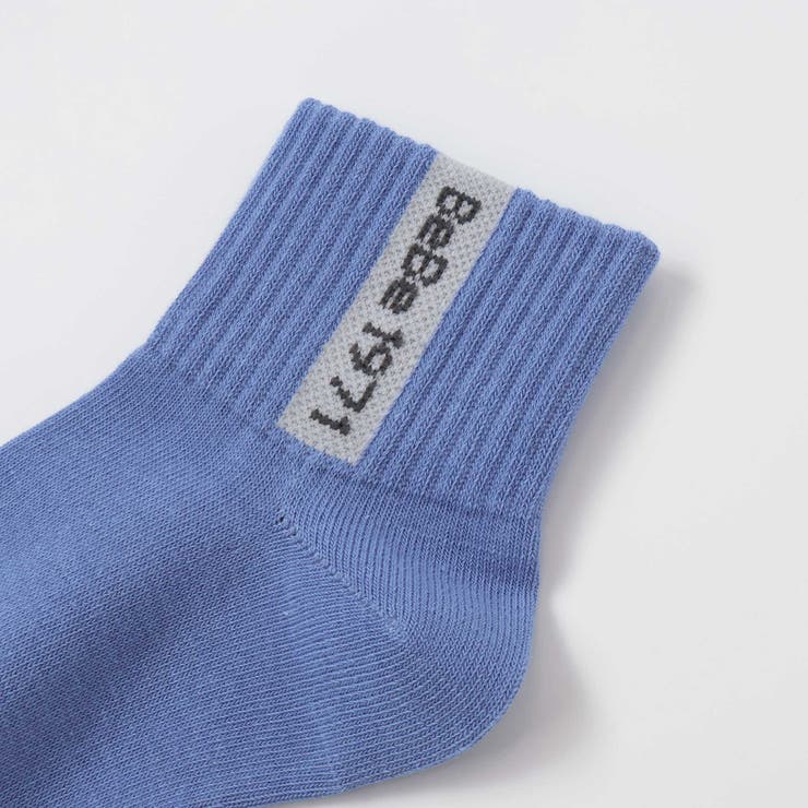 ネーム風配色ロゴクルーソックス(11~24cm) | BeBe | 詳細画像2 