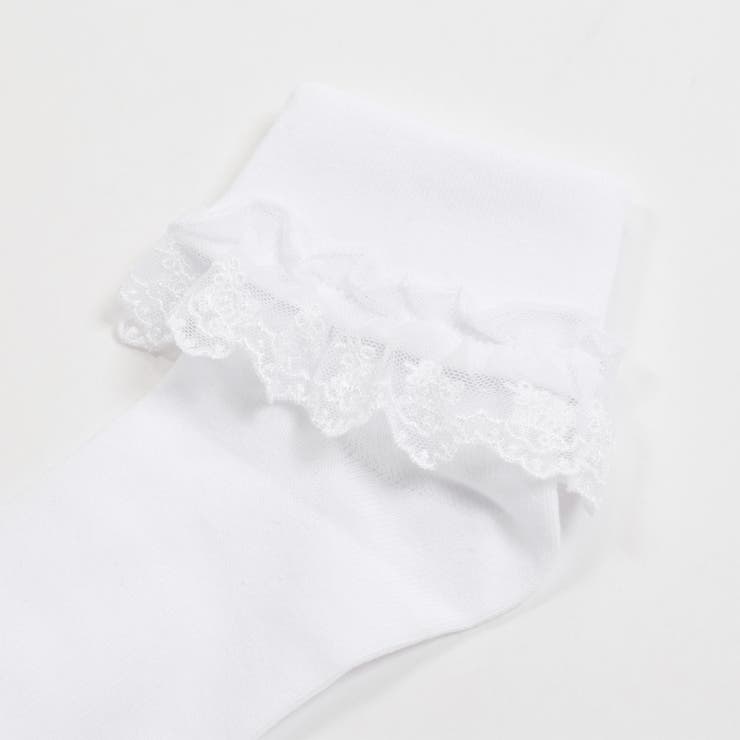 レース付き折り返しショートソックス(11~24cm) | BeBe | 詳細画像3 