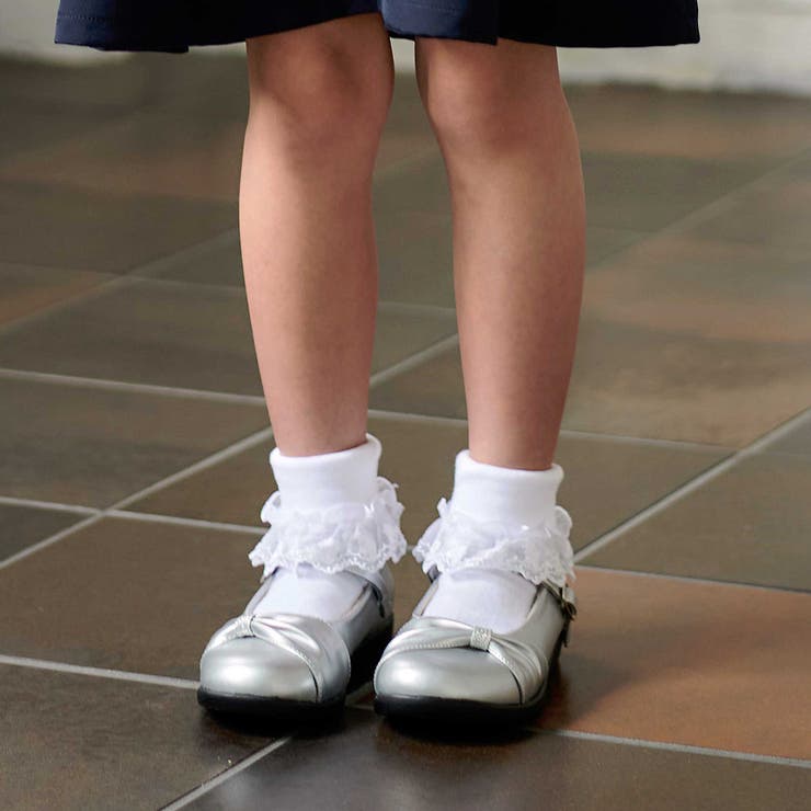 ギャザーリボンストラップシューズ(17~21cm) | BeBe | 詳細画像3 