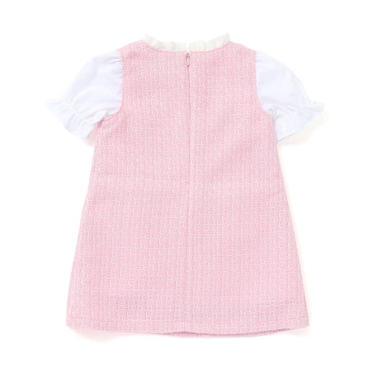 【お揃い】ブロッサムラメツイードパフスリーブワンピース(80~90cm) | BeBe | 詳細画像6 