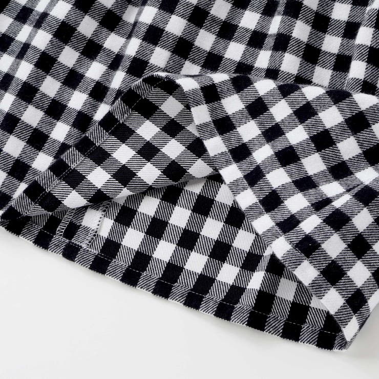 【お揃い】ネルギンガムチェック丸襟長袖ワンピース(80~100cm) | BeBe | 詳細画像15 